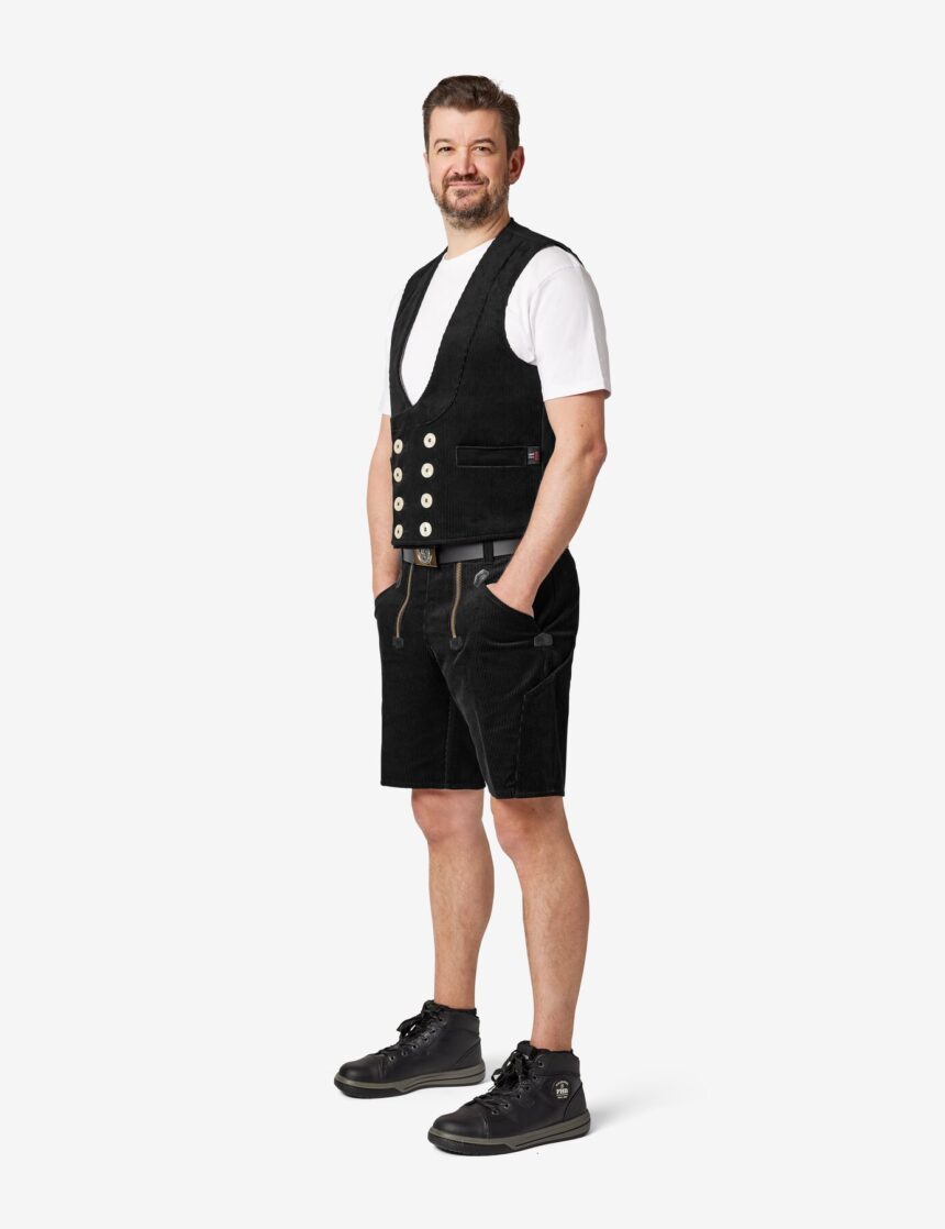 FHB HANS Zunft-Shorts Genuacord, schwarz, Gr. 44