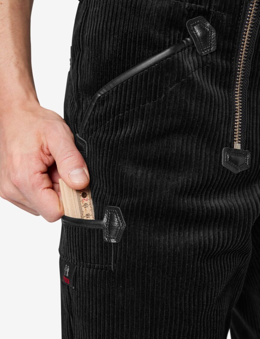 FHB FRIEDRICH Zunfthose Trenkercord, schwarz, Gr. 24