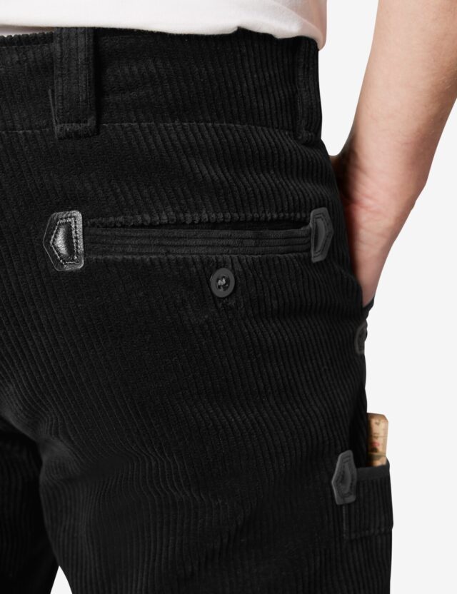 FHB ULRICH Zunfthose Trenkercord, schwarz