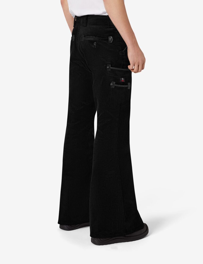 FHB GUSTAV Zunfthose Trenkercord Dreidraht m. Echtleder, schwarz, Gr. 26