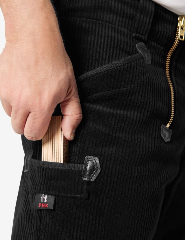 FHB ULRICH Zunfthose Trenkercord, schwarz