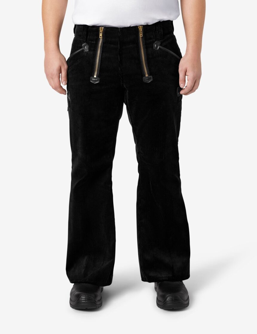 FHB MICHAEL Zunfthose Trenkercord  Dreidraht, schwarz, Gr. 26