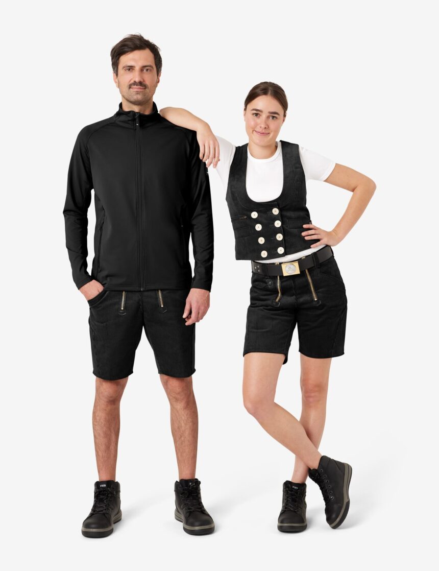 FHB HANS Zunft-Shorts Genuacord, schwarz, Gr. 44