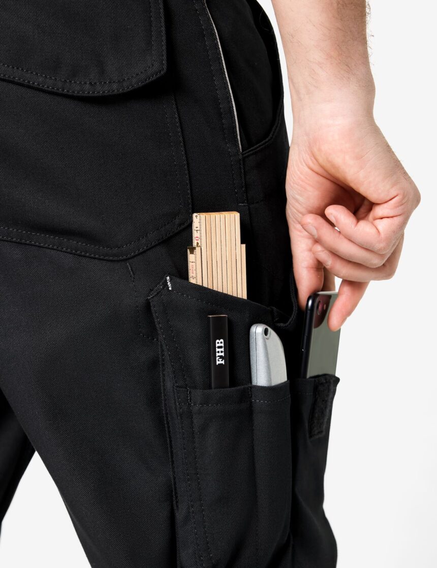 FHB BRUNO Arbeitshose, schwarz, Gr. 84