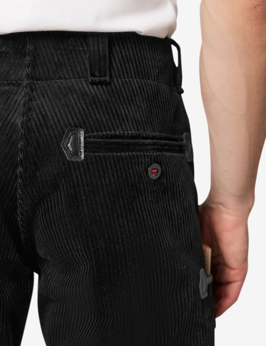 FHB FRIEDRICH Zunfthose Trenkercord, schwarz, Gr. 24