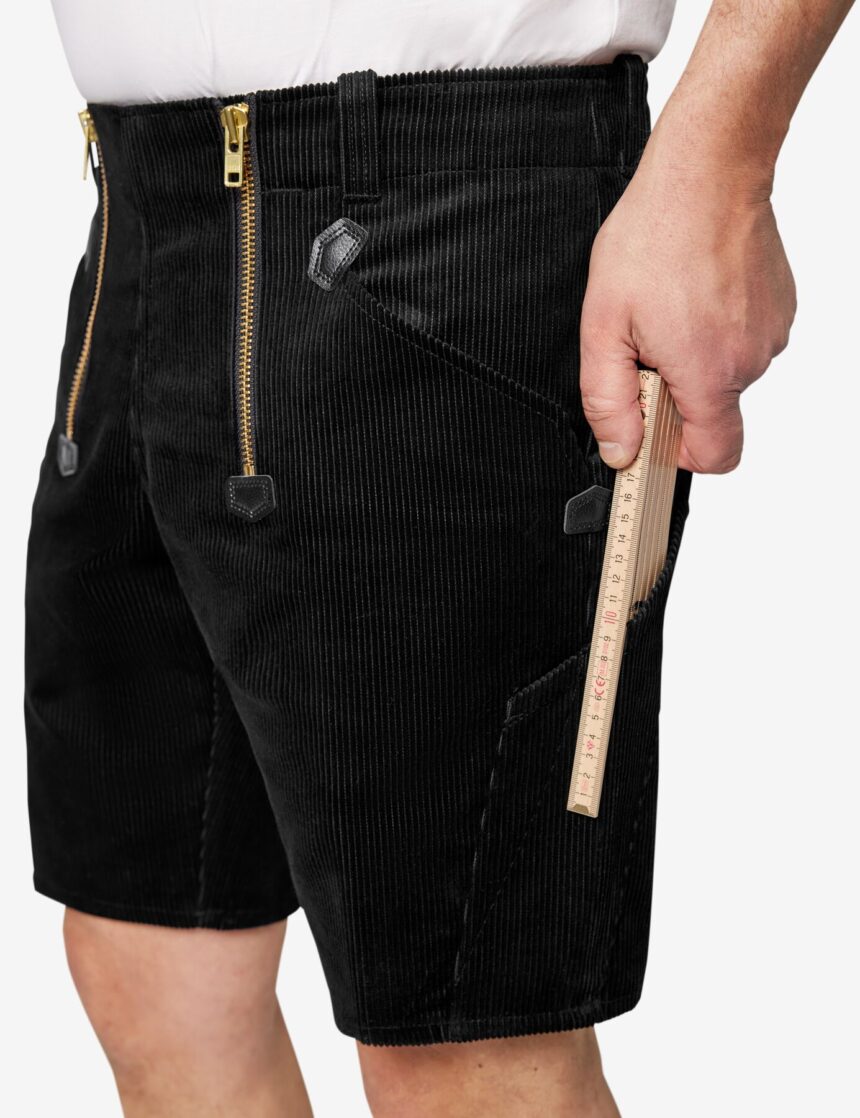 FHB HANS Zunft-Shorts Genuacord, schwarz, Gr. 44