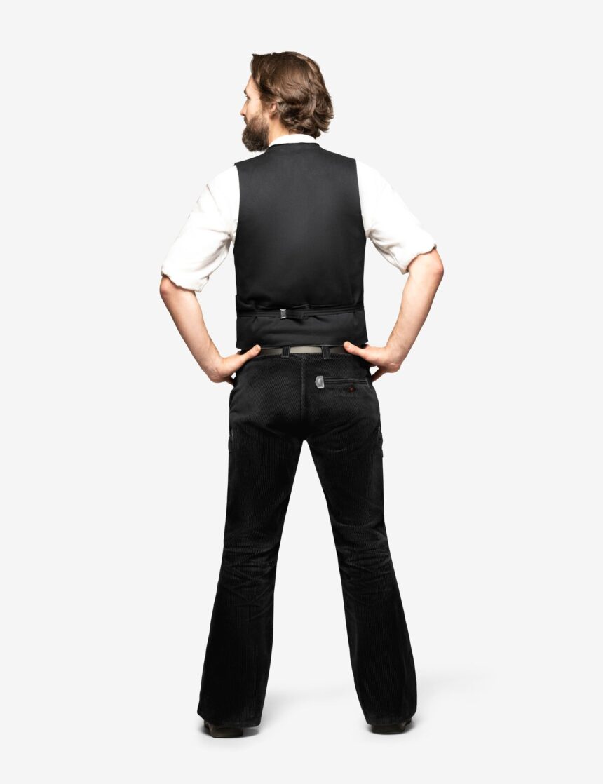 FHB FRIEDRICH Zunfthose Trenkercord, schwarz, Gr. 24